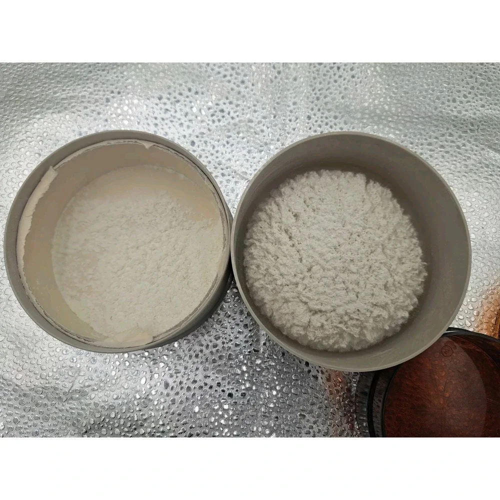 Vtg Interlude Dusting Powder Corn Silk‎ Micron Tortoiseshell Containers Set 2